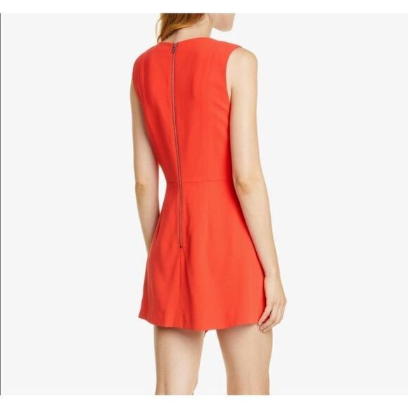 Alice + Olivia Asymmetrical Callie Dress Cherry sz 0 - Picture 2 of 6